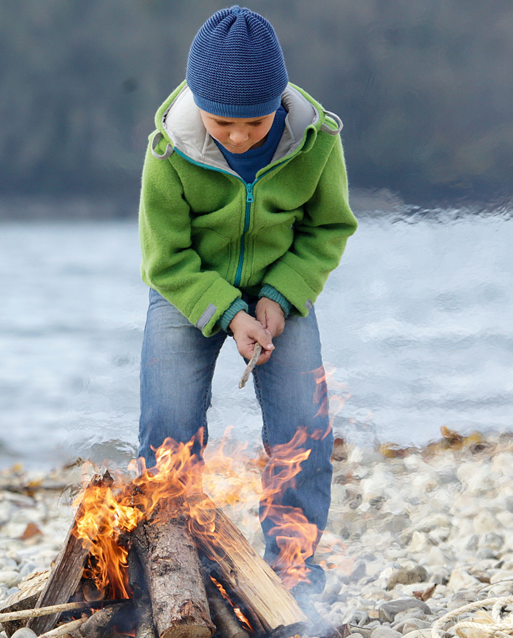 DISANA Čepice merino vlna rose/natural