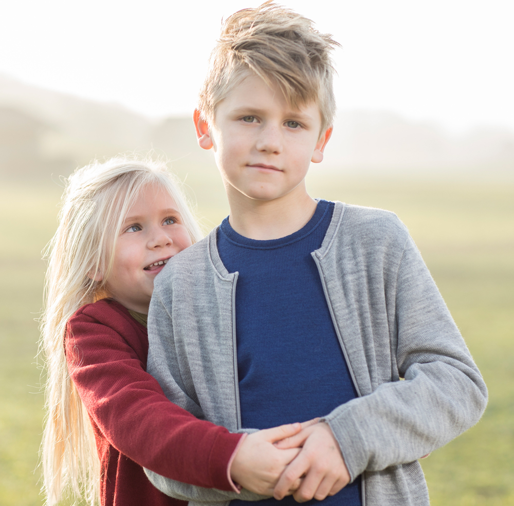 DISANA Cardigan merino vlna Bordeaux
