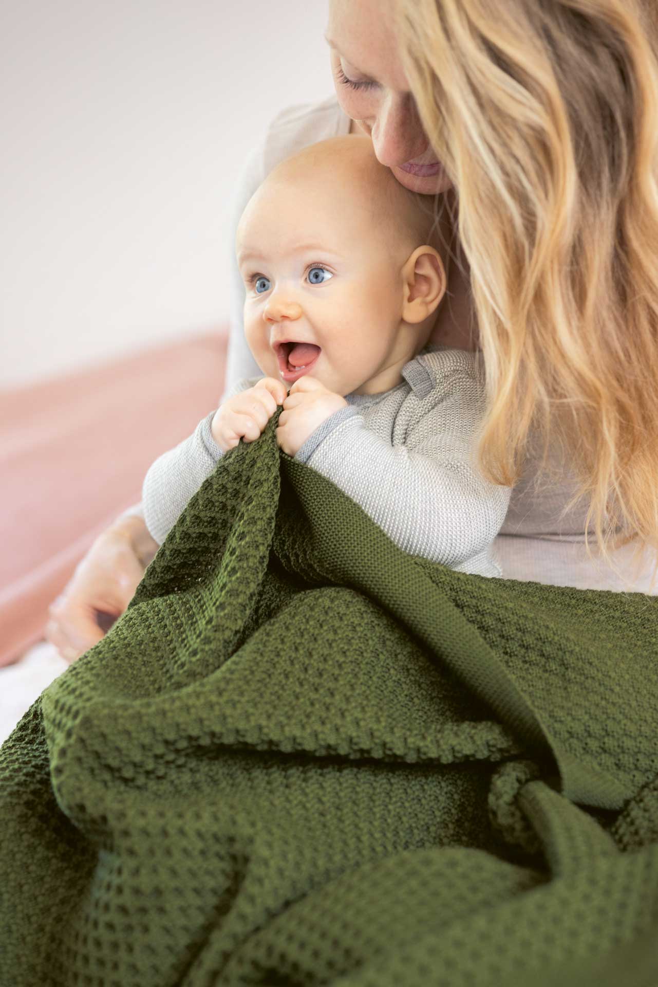 DISANA Voštinová pletená deka merino vlna grey