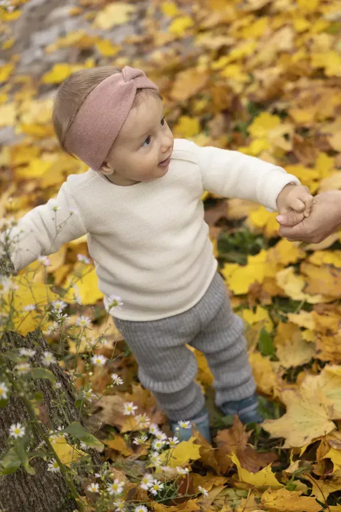 DISANA Dívčí čelenka merino vlna rose