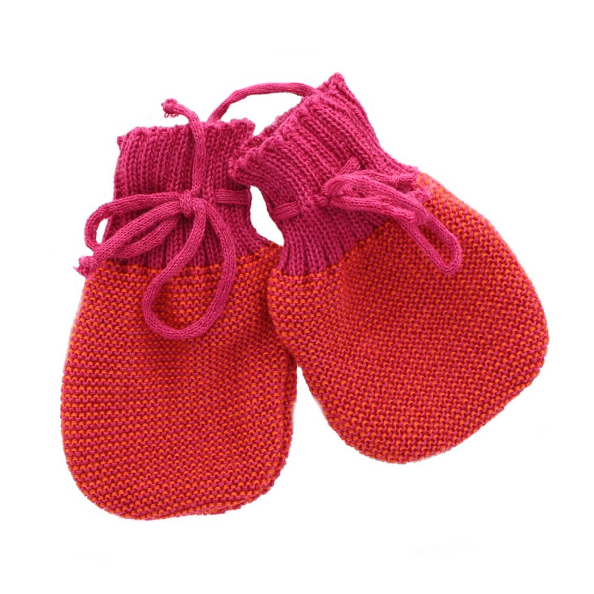 DISANA Rukavičky merino vlna berry/orange