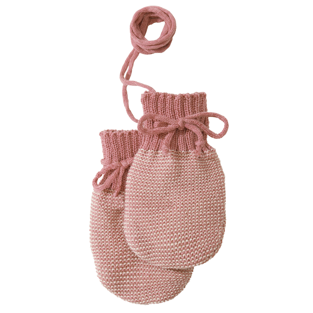 DISANA Rukavičky merino vlna rose/natural