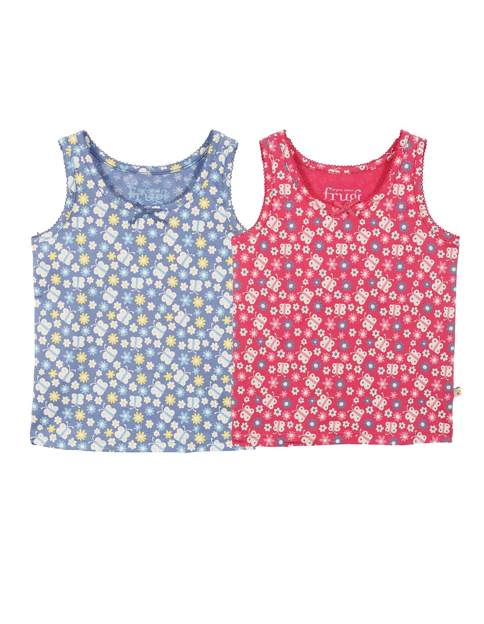 FRUGI Dívčí tílko motýlci biobavlna, 2 ks
