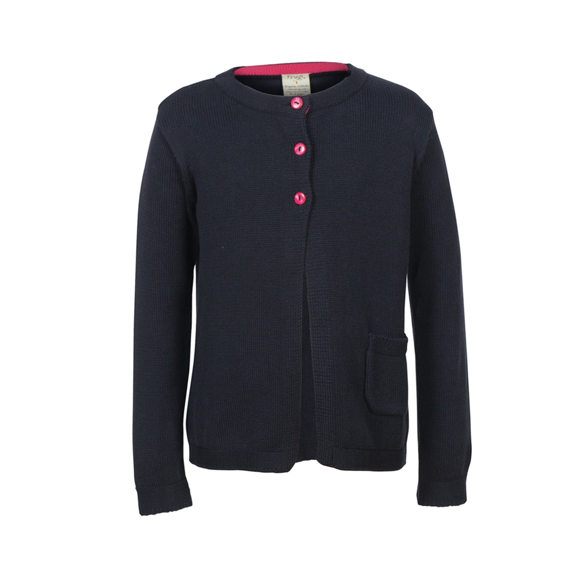 FRUGI Modročerný pletený svetřík biobavlna
