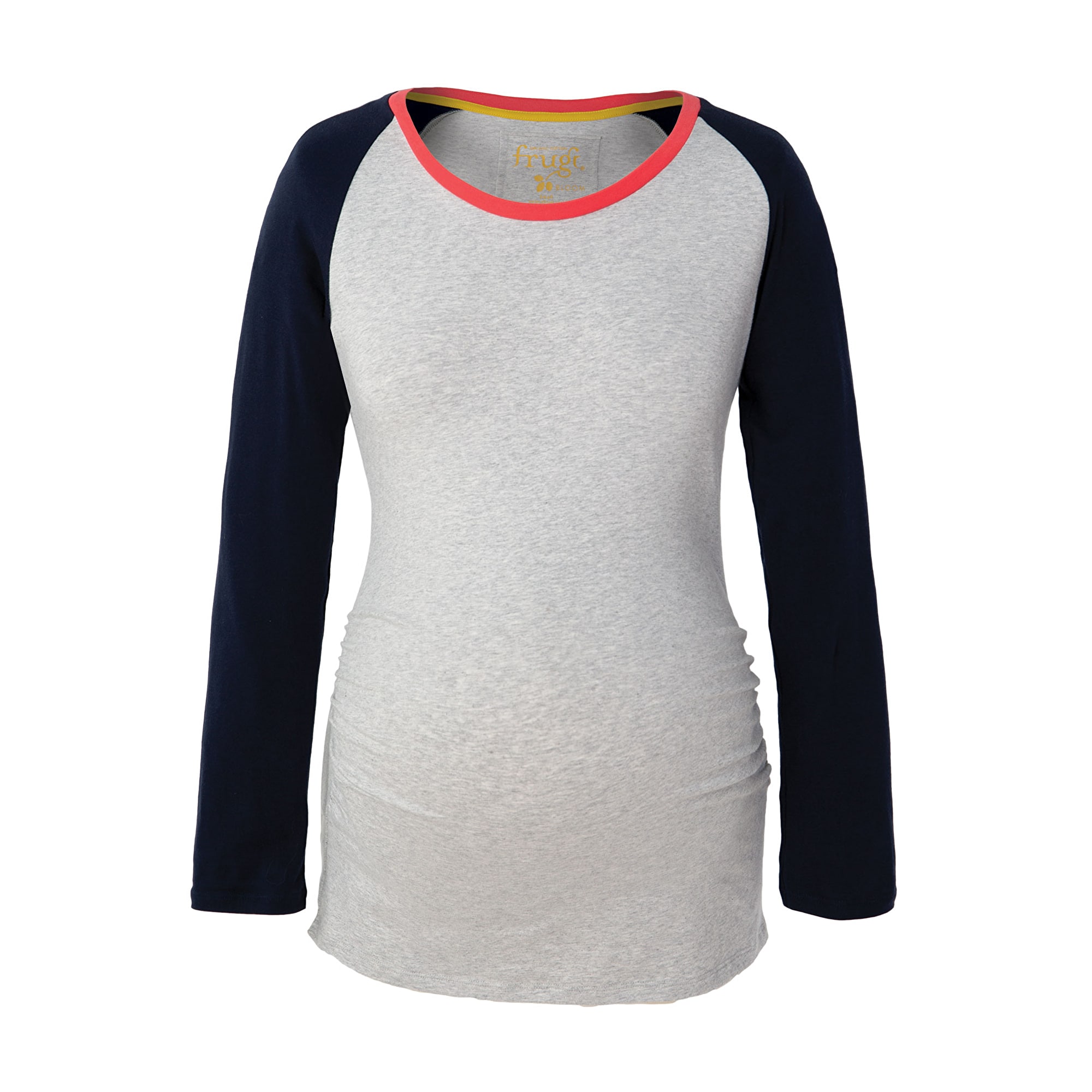 FRUGI Těhotenské šedé tričko s raglánovými rukávy biobavlna