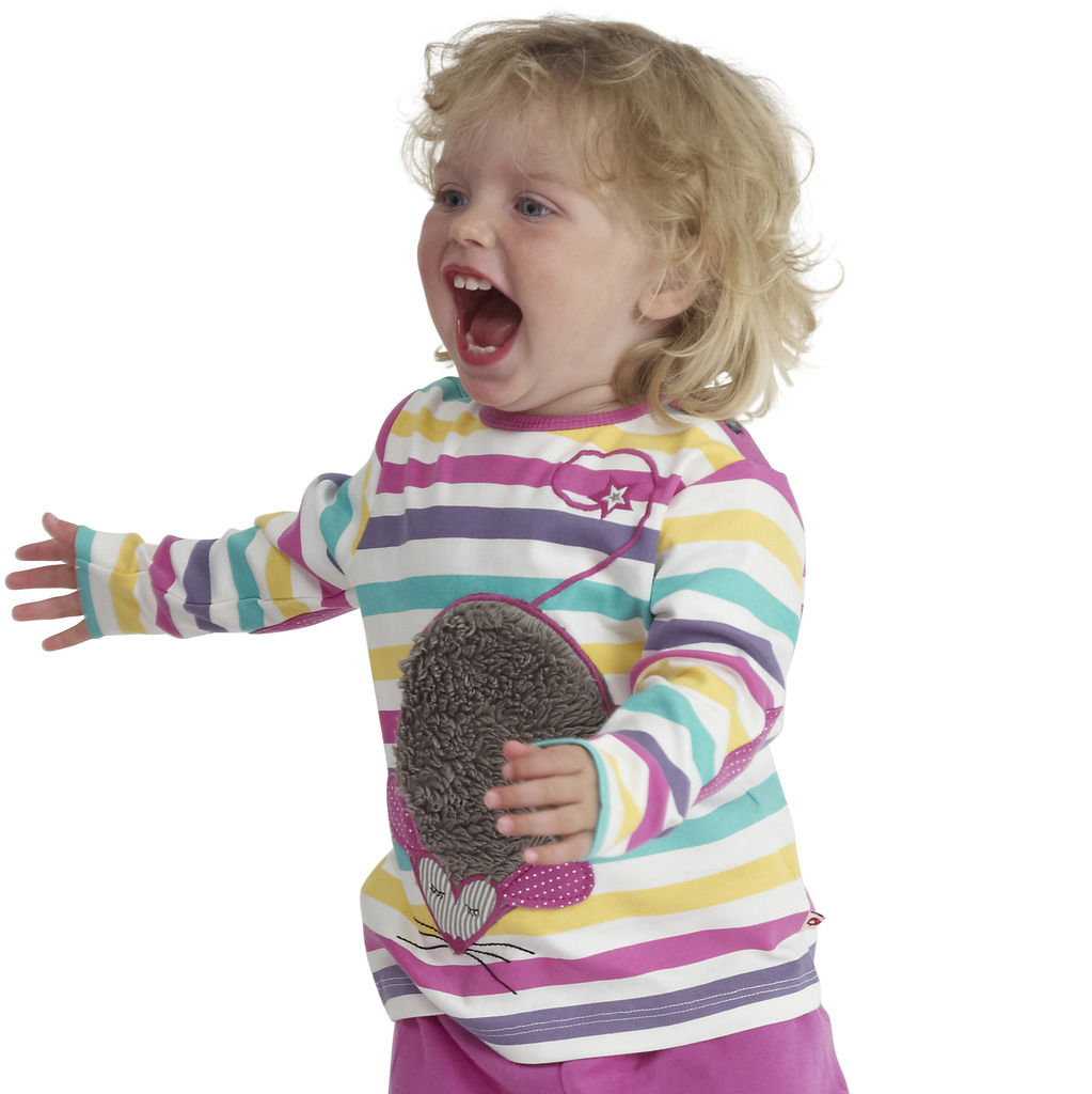 PICCALILLY Pruhované tričko s myškou biobavlna