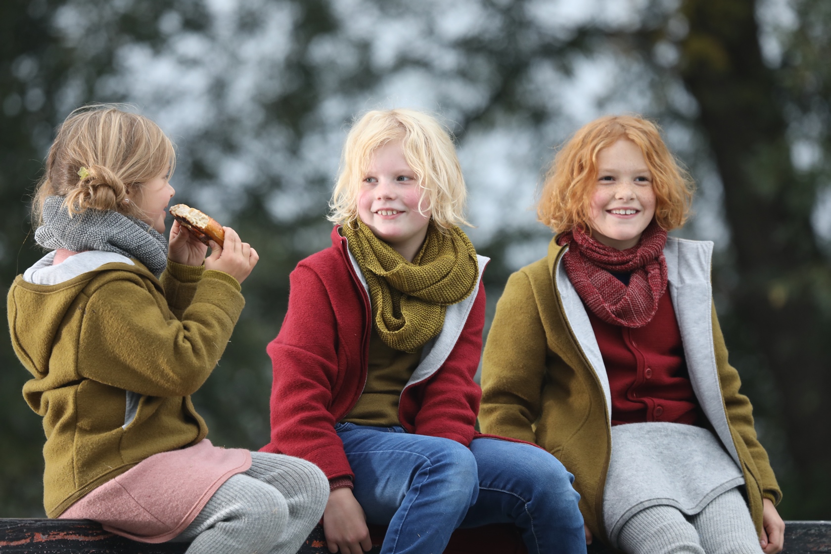 DISANA Dívčí sukně merino vlna curry