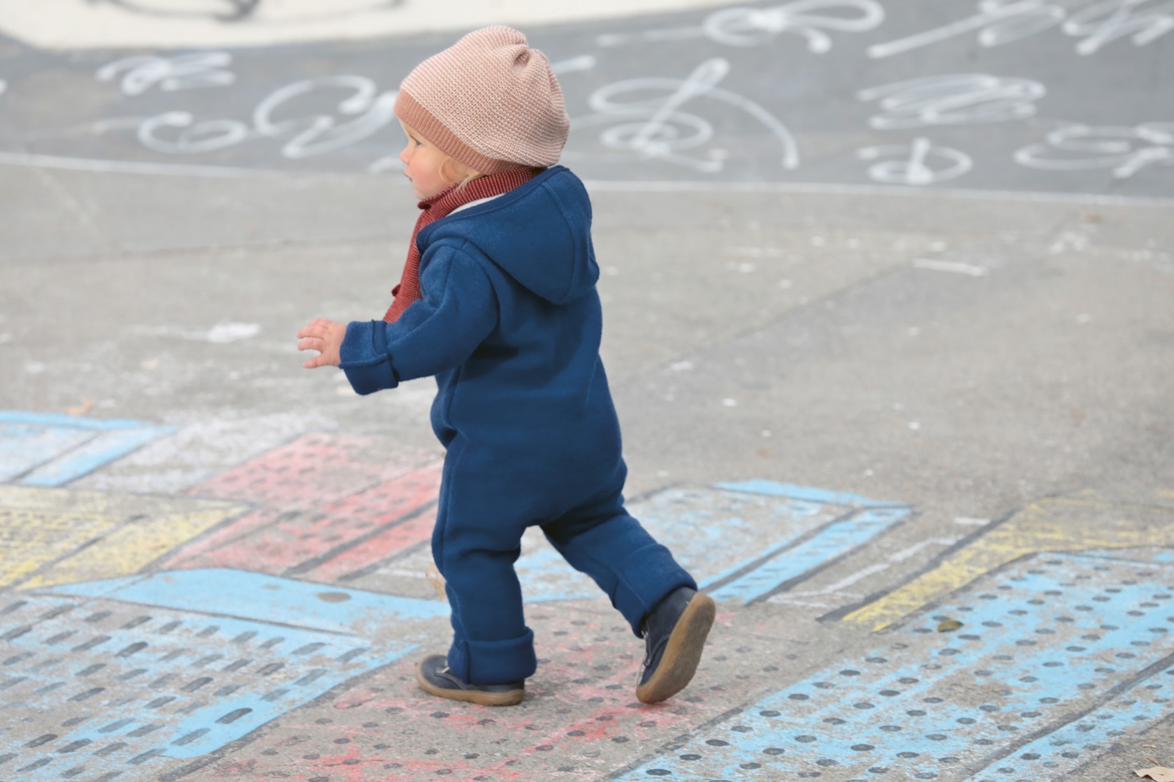 DISANA Flaušový overal merino vlna Navy