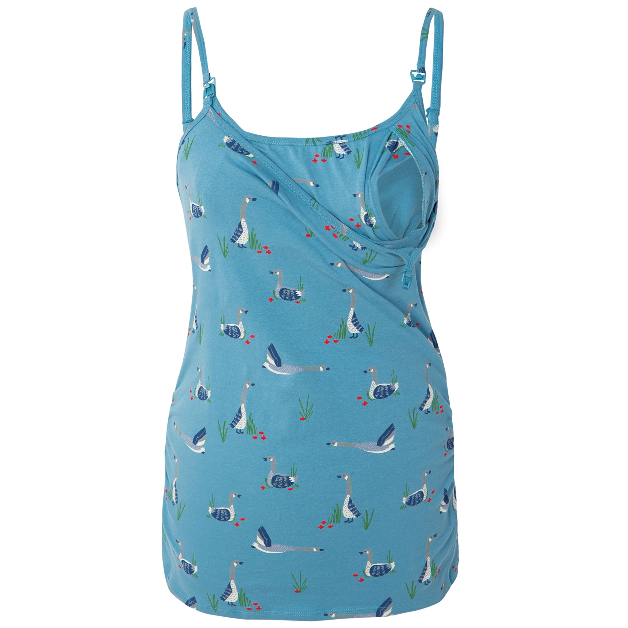 FRUGI Těhotenské / Kojící modré tílko biobavlna