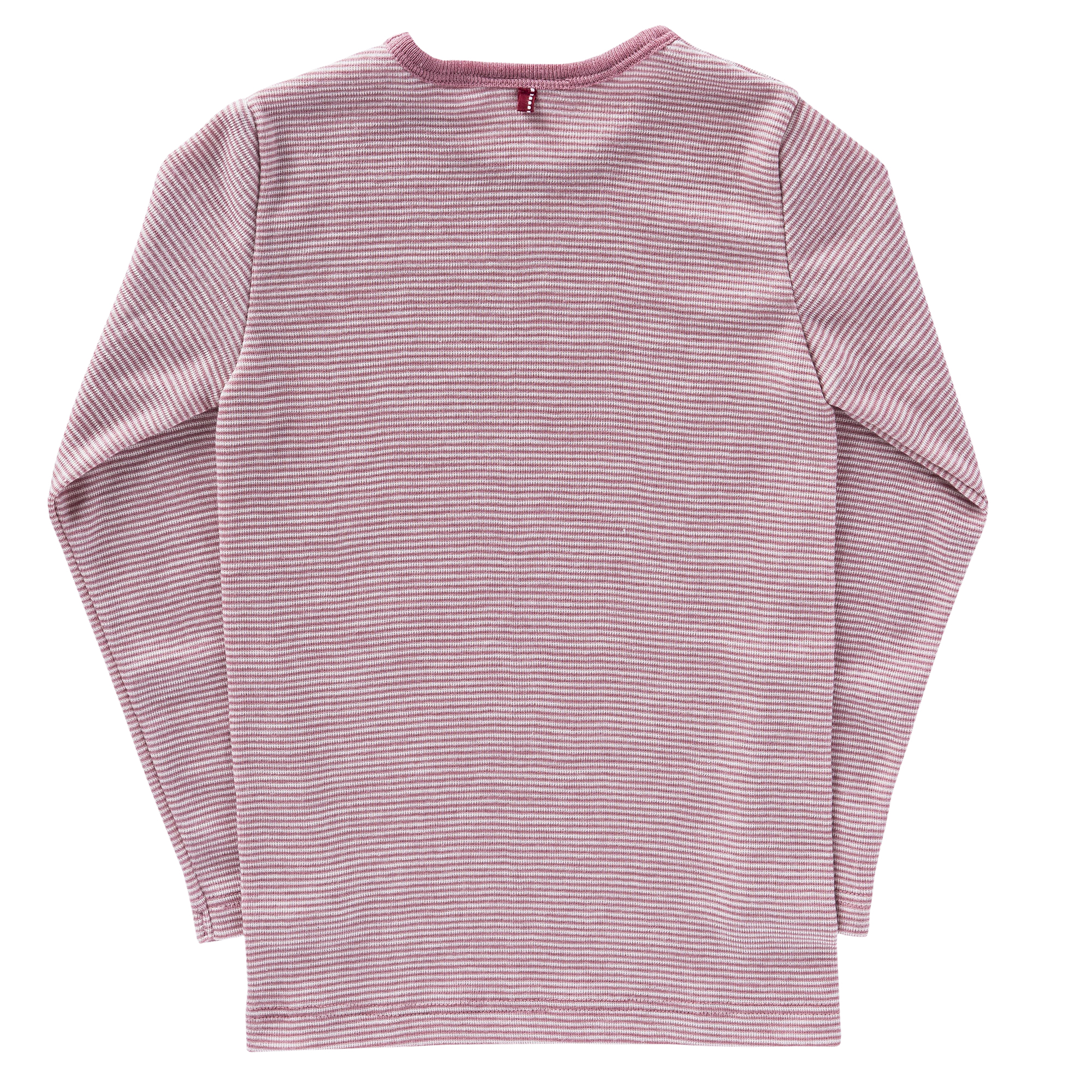 PEOPLE WEAR ORGANIC Růžové proužkované triko vlna/hedvábí