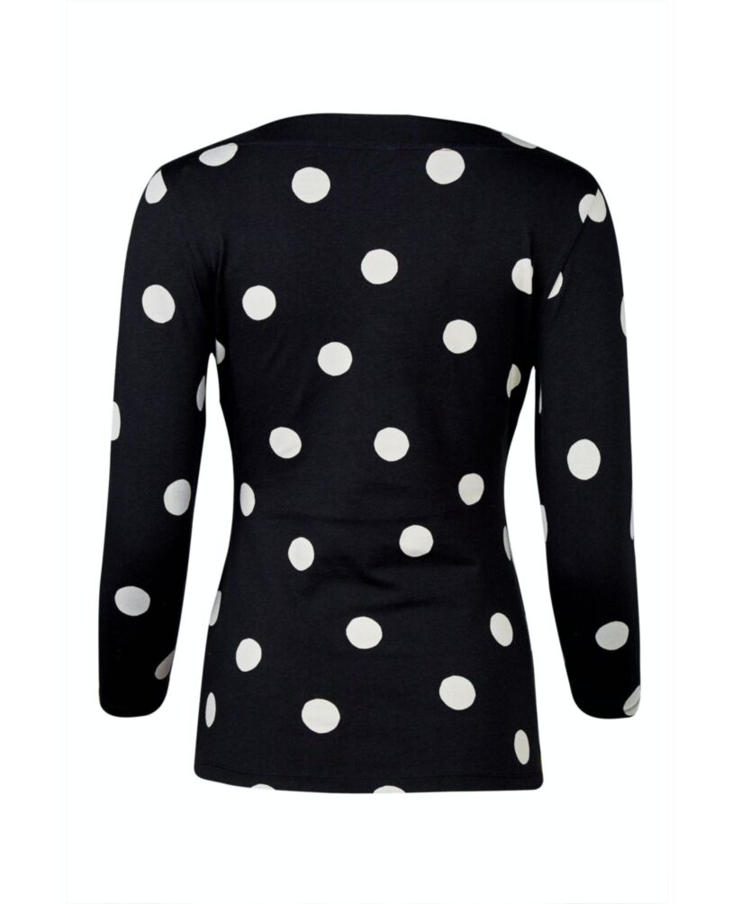 FRUGI Těhotenský a kojící top černý s puntíky