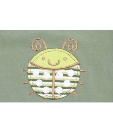 GREEN BABY Zelené tričko biobavlna s broučkem