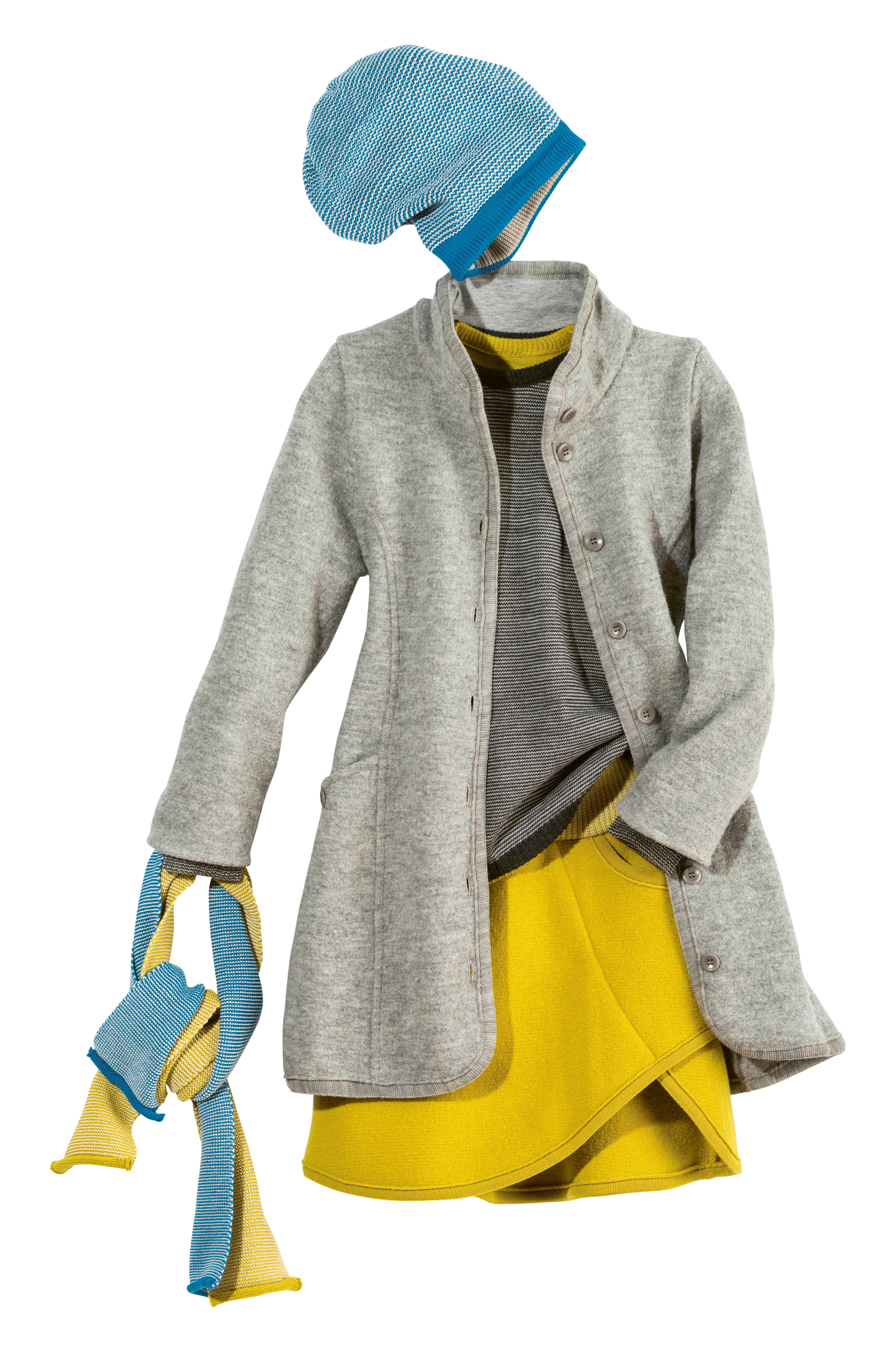 DISANA Dívčí kabát merino vlna plum