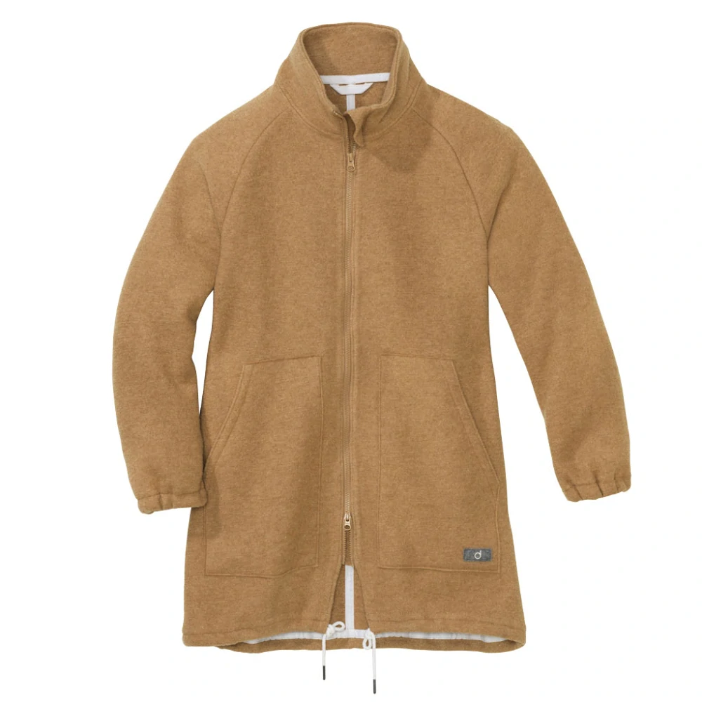 DISANA Dámský kabát merino vlna caramel