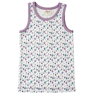 PEOPLE WEAR ORGANIC Dívčí tílko kapičky biobavlna