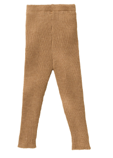 DISANA Pletené legíny merino vlna caramel