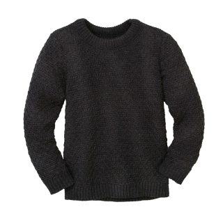 DISANA Aran svetr merino vlna anthracite