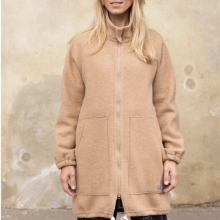 DISANA Dámský kabát merino vlna caramel
